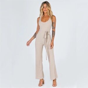 Princess Polly Beige Jumpsuit, Size 2